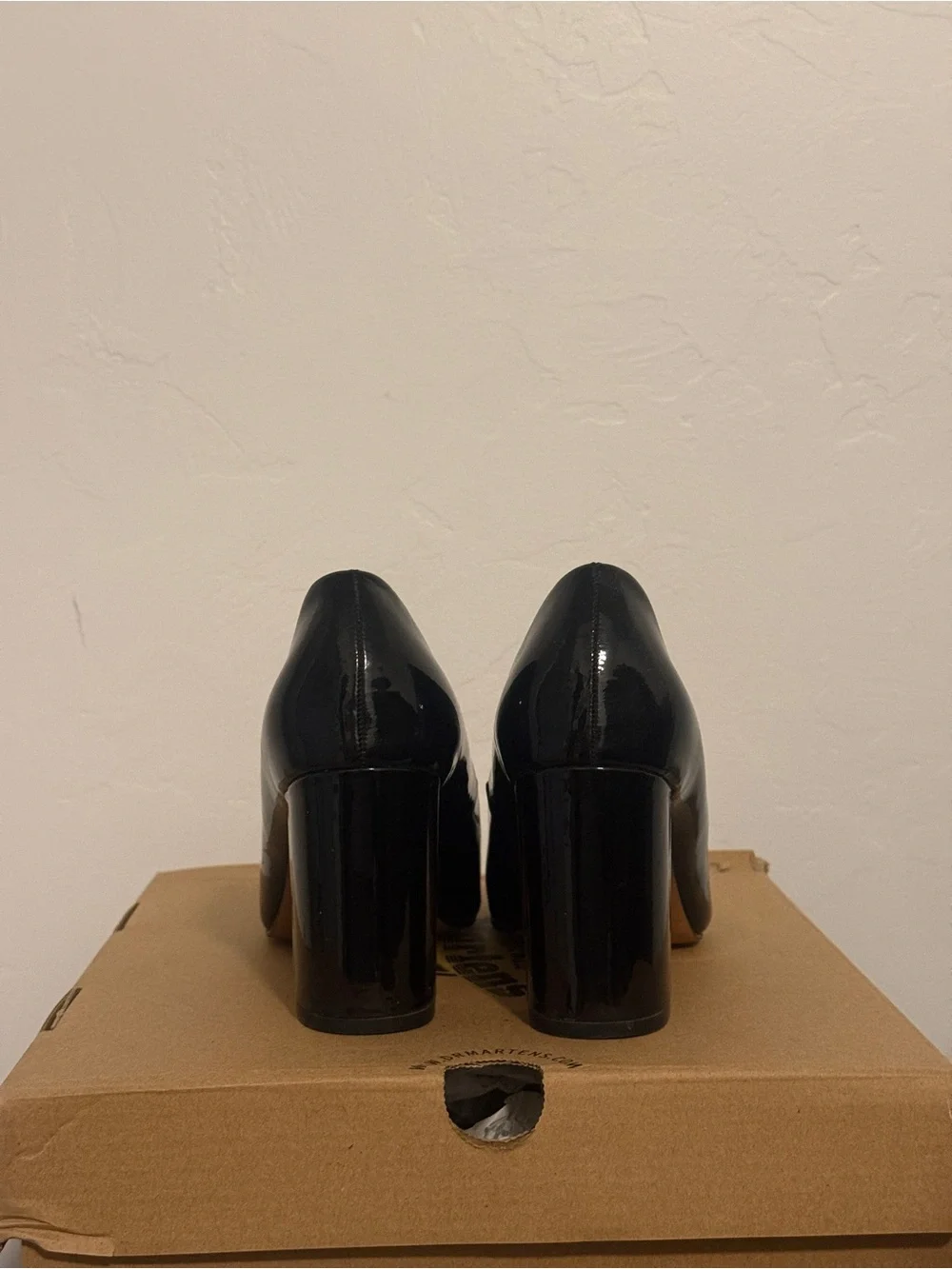 Banana Republic Black Patent Block Heel Pumps